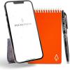 Rocketbook Smart Reusable Notebook, Mini Spiral Notebook, Neptune Teal, (3.5″ x 5.5″)(Orange)