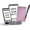 Rocketbook Smart Reusable Notebook, Mini Spiral Notebook, Neptune Teal, (3.5″ x 5.5″)(Pink)