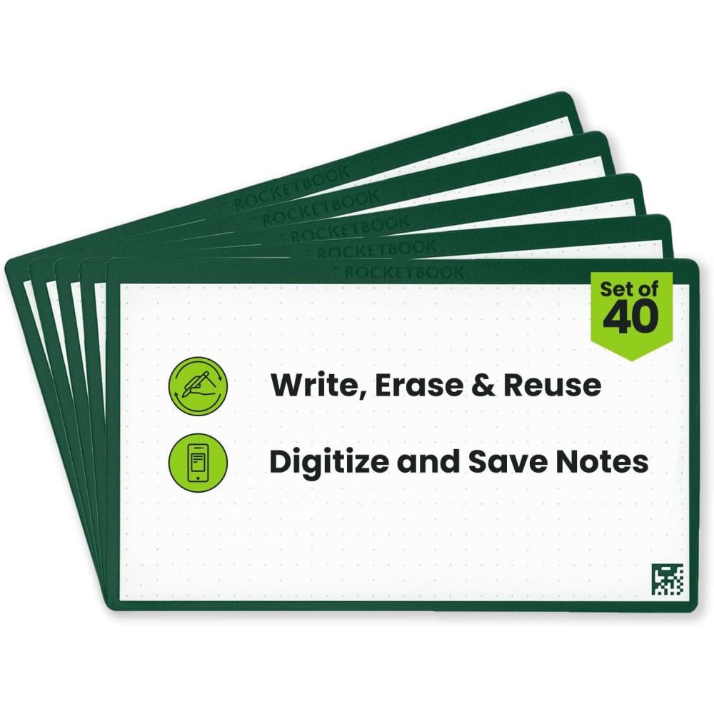imageRocketbook Cloud Cards  EcoFriendly Reusable Index Note Cards Without Accessories