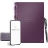 Rocketbook Core Reusable Spiral Notebook, Executive Size 6×8.8, Plum – Lined Pages, App-Connected, Erasable, Durable Cover, Ideal for School, Work, and Creative Projects