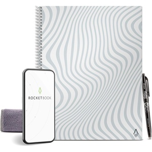 Rocketbook Core Reusable Spiral Notebook, Letter Size 8.5×11, Flow State – Dotted Pages, App-Connected, Erasable, Durable Cover, Ideal for School, Work, and Creative Projects