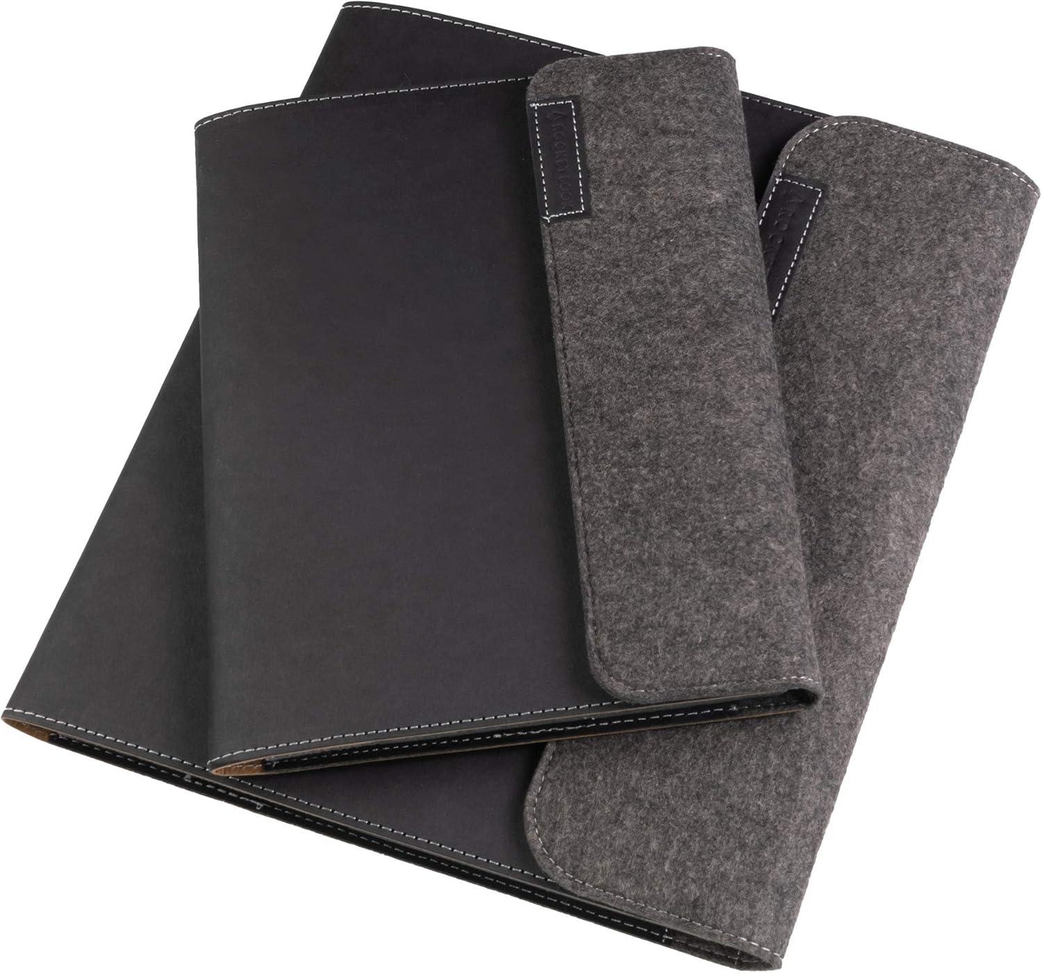 imageRocketbook Smart Notebook Folio Cover 100 Recyclable Biodegradable Cover with Pen Holder Magnetic Clasp ampamp Inner Storage Dark Matter Black Letter Size 85quot x 11quot