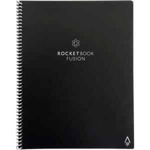 Rocketbook Fusion – Cahier de Notes Effacable, To Do List Bloc Note Numerique, Planificateur, Notebook A5 Noir, Listes de Tâches Carnet Spirale, 7 Styles, Gadget Stylo Effacables Pilot Frixion Inclus(Noir)